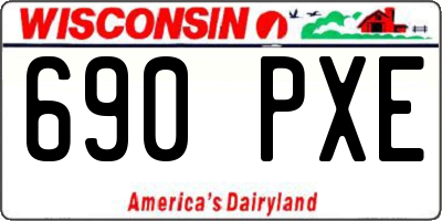 WI license plate 690PXE