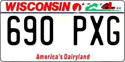 WI license plate 690PXG