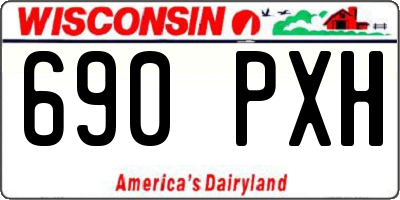 WI license plate 690PXH