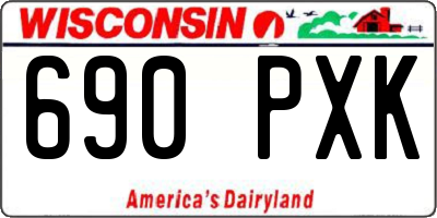 WI license plate 690PXK