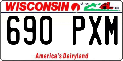 WI license plate 690PXM