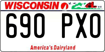 WI license plate 690PXO