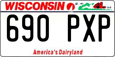WI license plate 690PXP
