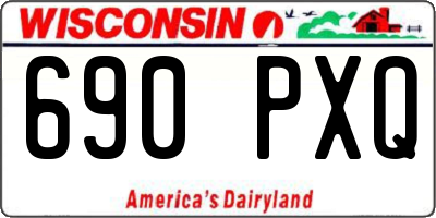 WI license plate 690PXQ