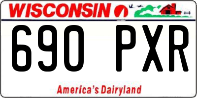 WI license plate 690PXR