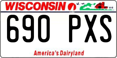 WI license plate 690PXS