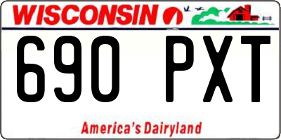WI license plate 690PXT