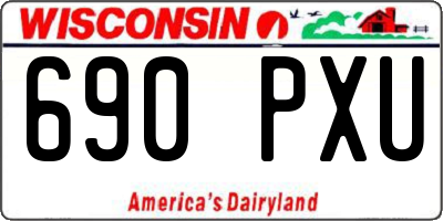 WI license plate 690PXU