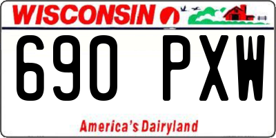 WI license plate 690PXW