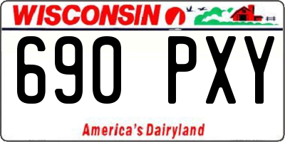 WI license plate 690PXY
