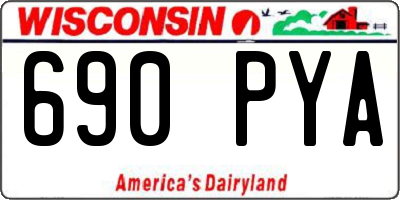 WI license plate 690PYA