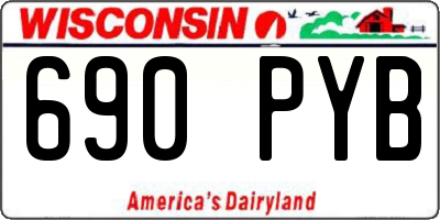 WI license plate 690PYB