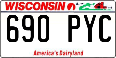 WI license plate 690PYC