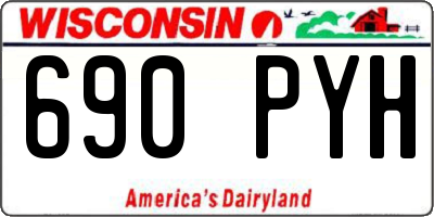 WI license plate 690PYH