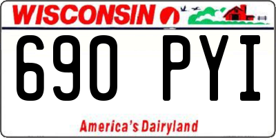 WI license plate 690PYI