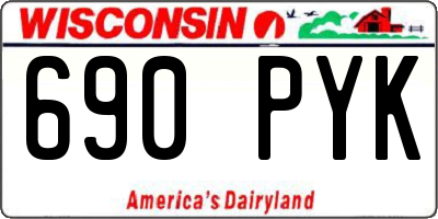 WI license plate 690PYK