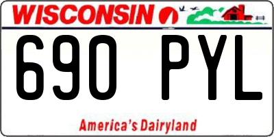 WI license plate 690PYL