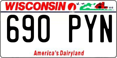 WI license plate 690PYN