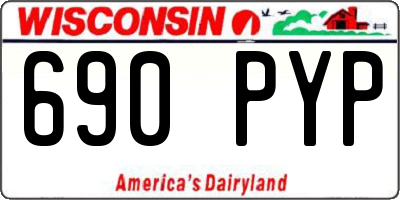 WI license plate 690PYP