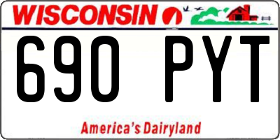 WI license plate 690PYT