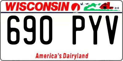 WI license plate 690PYV