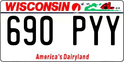 WI license plate 690PYY