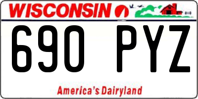 WI license plate 690PYZ
