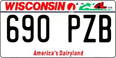 WI license plate 690PZB