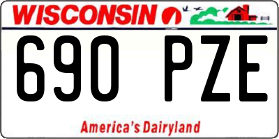 WI license plate 690PZE