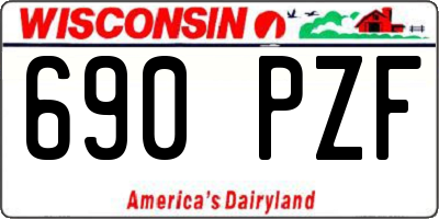 WI license plate 690PZF