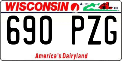 WI license plate 690PZG