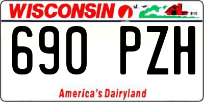 WI license plate 690PZH
