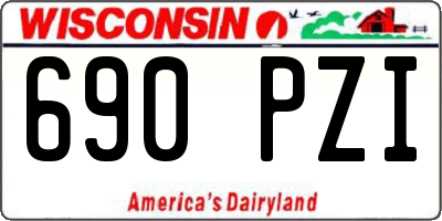 WI license plate 690PZI