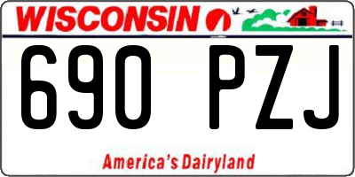 WI license plate 690PZJ
