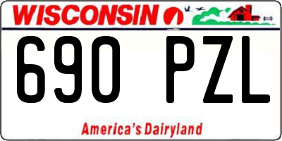 WI license plate 690PZL