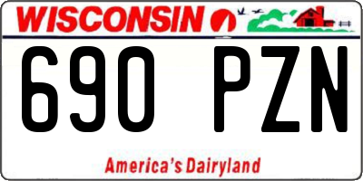 WI license plate 690PZN