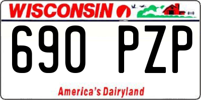 WI license plate 690PZP