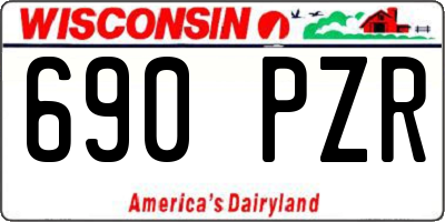 WI license plate 690PZR