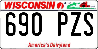 WI license plate 690PZS
