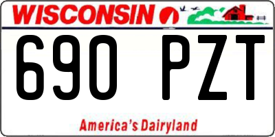 WI license plate 690PZT