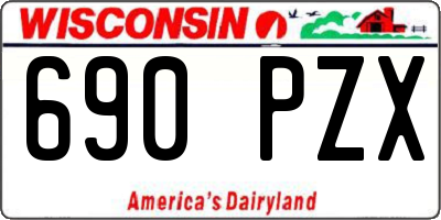 WI license plate 690PZX
