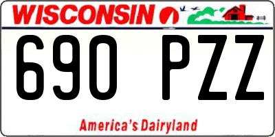 WI license plate 690PZZ
