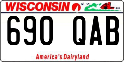 WI license plate 690QAB