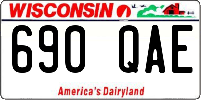 WI license plate 690QAE