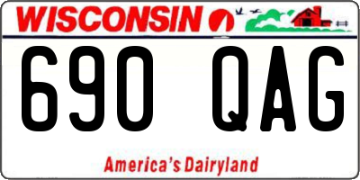 WI license plate 690QAG