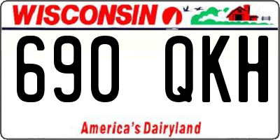 WI license plate 690QKH