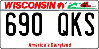 WI license plate 690QKS