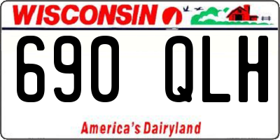 WI license plate 690QLH