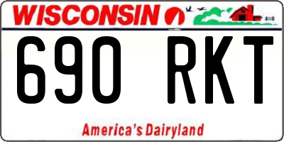 WI license plate 690RKT