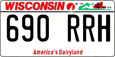 WI license plate 690RRH